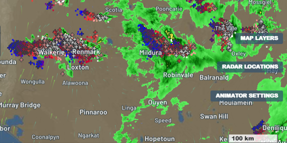 MalleeWeather's tweet photo. Looks like we have a bit of action on the radar this morning If you have photos of the storms we would love you to send them our way here at the Mallee Weather Watch weather station we seem to be only getting the odd shower but that could change. https://t.co/An0uzyC0xb