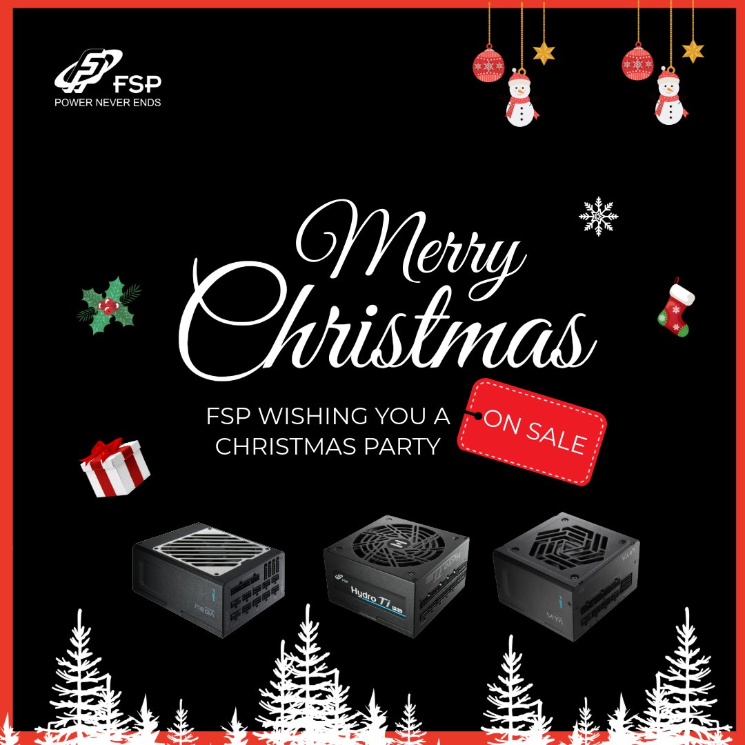 FSPGROUPUSA's tweet photo. Christmas Deals Are Live at FSP! 📷
📷ATX 3.1 & PCIe 5.1 Ready
📷12V-2×6 Support for modern GPUs
📷SFX & ATX | Modular & Non-Modular
Shop now: https://t.co/GTM5eKcCS2
#ChristmasDeals #FSPGroup #PCBuild #GamingPC #ATX31 #PCIe51 #12V2x6 https://t.co/2JdELYO6La