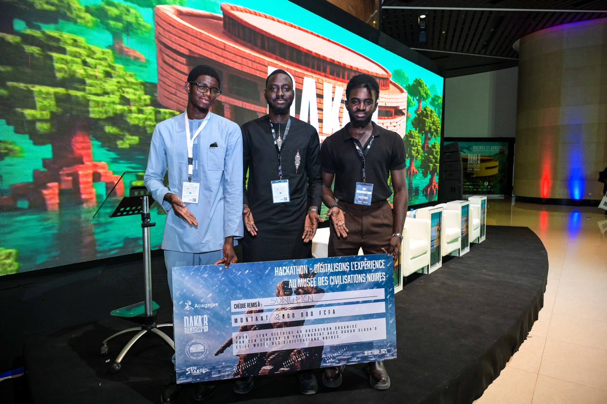 Dakarslushd's tweet photo. 📍 Dakar Slush’D 2025 – When innovation meets heritage

At the heart of Dakar Slush’D 2025, a key highlight stood out: the Hackathon “Digitalizing the Experience at the Museum of Black Civilizations.” This initiative brought together talented teams tasked with reimagining a modern, accessible, and internationally aligned website for one of the continent’s leading cultural institutions.

The winning projects demonstrated strong technical expertise, cultural sensitivity, and a clear understanding of how digital solutions can enhance the Museum’s visibility, educational mission, and global reach.

✨ Dakar Slush’D reaffirms its role as a platform where innovation and heritage converge, building a bridge between technology and culture for sustainable impact across Africa.

——

📍 Dakar Slush’D 2025 – Quand l’innovation rencontre le patrimoine

Au cœur de Dakar Slush’D 2025, un moment fort a marqué l’édition : le Hackathon « Digitaliser l’expérience au Musée des Civilisations Noires ». Cette initiative a réuni des équipes talentueuses chargées de proposer une refonte moderne, accessible et alignée aux standards internationaux du site web de cette institution culturelle majeure du continent.

Les projets lauréats ont mis en avant une solide maîtrise technique, une sensibilité culturelle affirmée et une compréhension claire de l’impact du digital sur la visibilité, la mission éducative et le rayonnement international du Musée.

✨ Dakar Slush’D confirme son rôle de plateforme où l’innovation et le patrimoine se rencontrent, reliant technologie et culture pour un impact durable en Afrique. 

@GroupeSonatel @orange_sn @_GeraldBlack @senstartup @SlushHQ @TechpointAfriq @TechCabal @mctngouvsn @cgf_bourse @mapaycard @reflexsenegal @PlugandPlayTC @yellowcard_app @datamellon_ltd @audiomack @SocialNetLink @basileniane @SandjiriSy @onufemmesSN