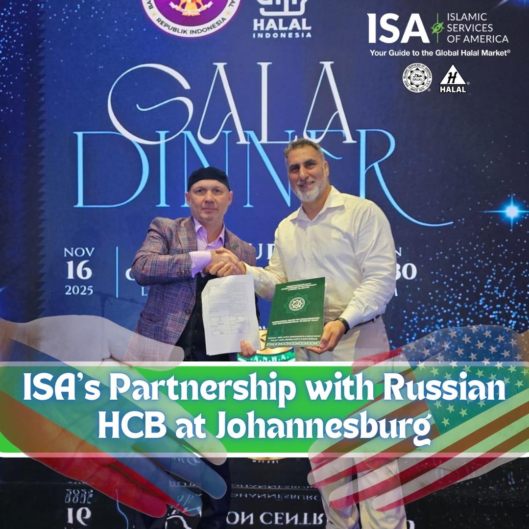 Breaking News: ISA signed a Memorandum of Understanding with a Russian HCB 🤝 More news to come, soon!

📌 Why should you choose ISA?
✅ Your trusted global Halal certifier 🌍✨ 
🌐 Based in the USA, serving worldwide
💡 Trained to guide you in every step of the Halal journey

👉