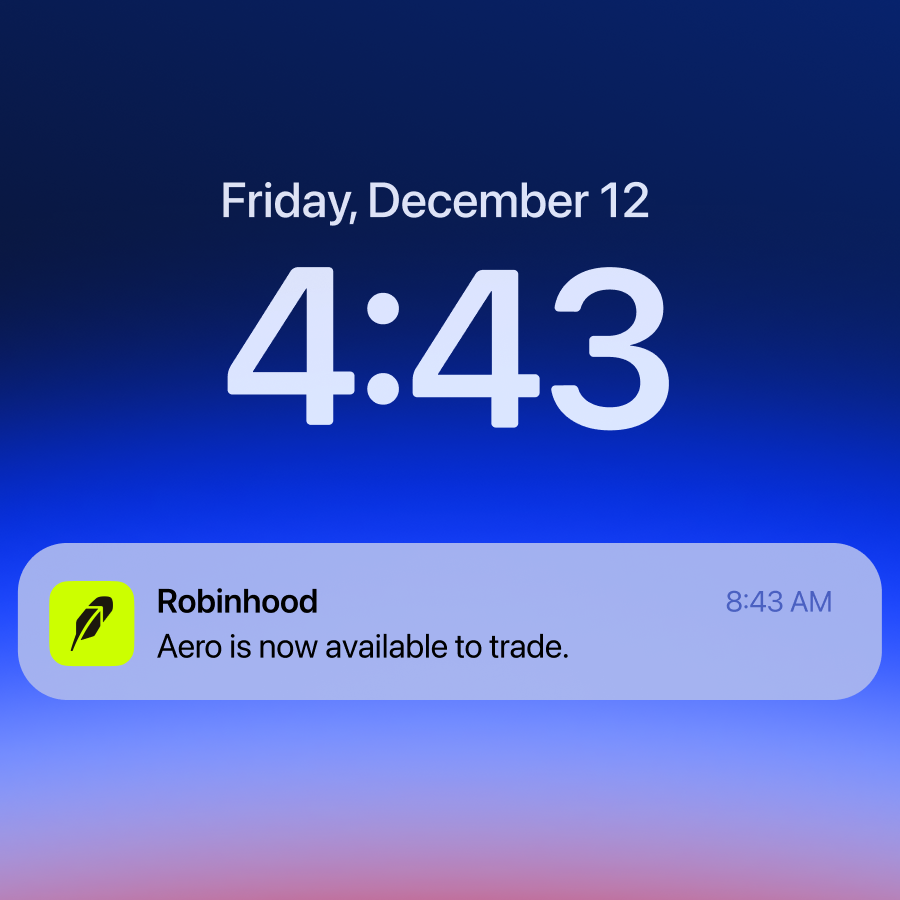 ICYMI: $AERO is now available to trade on the <a href="/RobinhoodApp/">Robinhood</a> ✈️