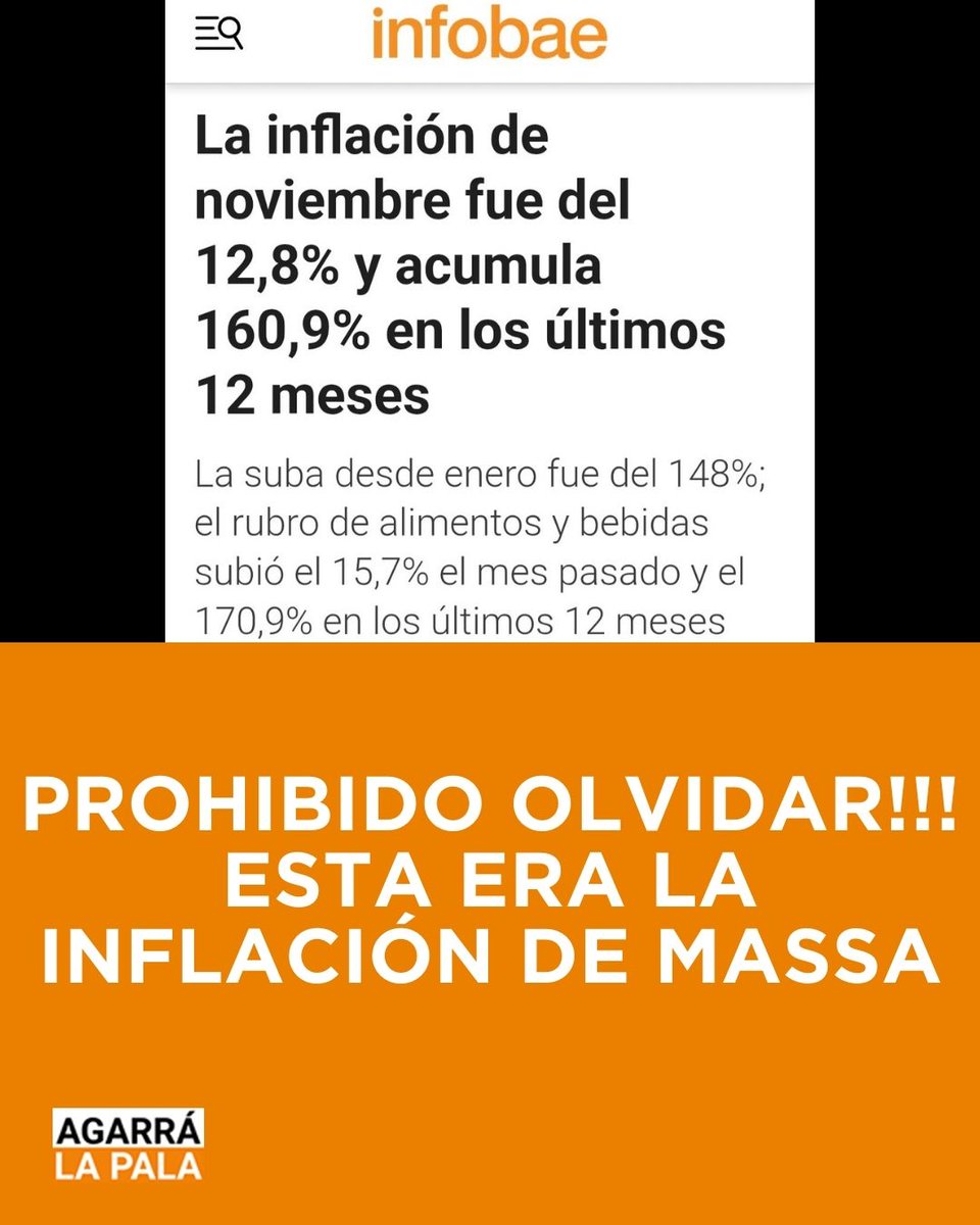 agarra_pala's tweet photo. PROHIBIDO OLVIDAR!!!
ESTA ERA LA INFLACIÓN DE MASSA! https://t.co/2toyPH6FcV