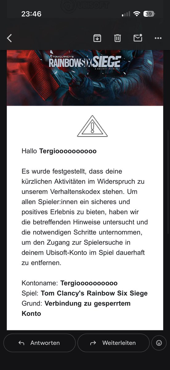 TheRealTergio's tweet photo. @UbisoftSupport what is that reason ? https://t.co/FafeN1zKyB