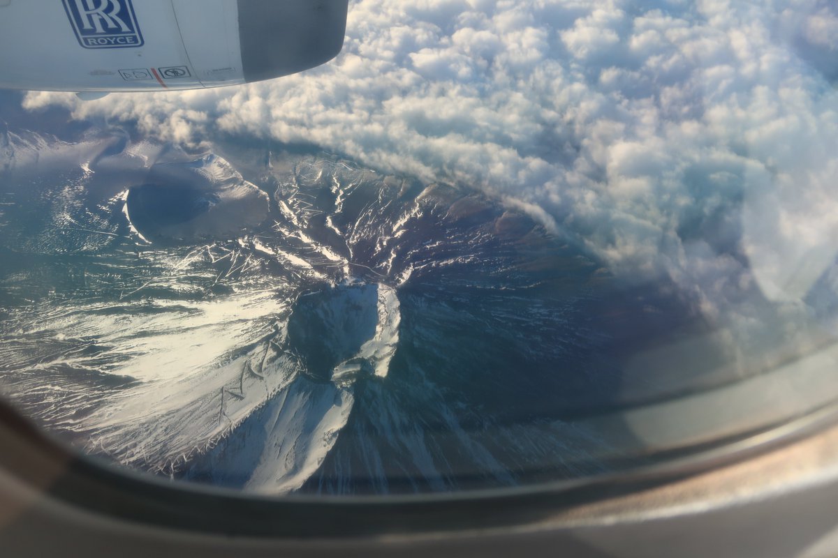 富士山の真上だった