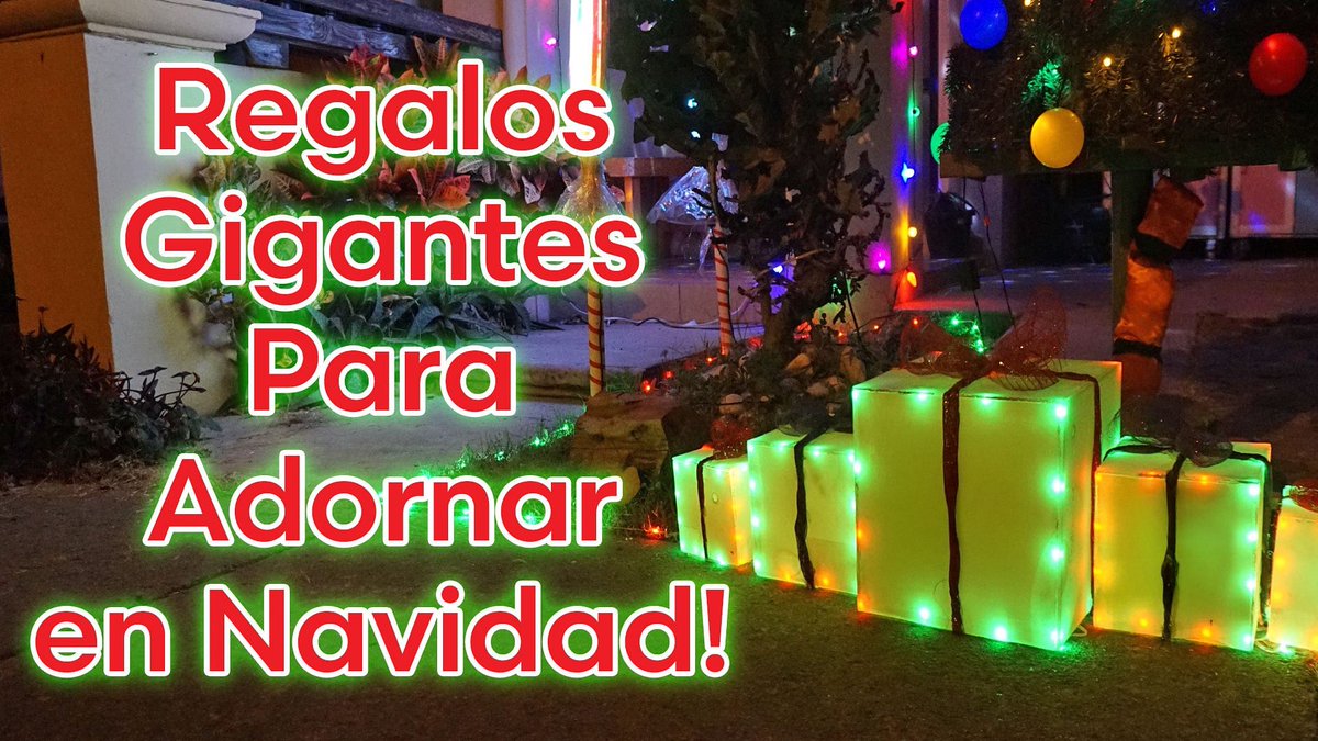 MrComoleHago's tweet photo. No te pierdas este video donde enseñamos cómo hacer unas cajas de regalos gigantes de acrílico y con luces que se ven increíbles! Video: https://t.co/nNyJ22zxkj #comolehago #navidad #regalosgigantes #adornos #lucesnavideñas https://t.co/GwcVn52s4W