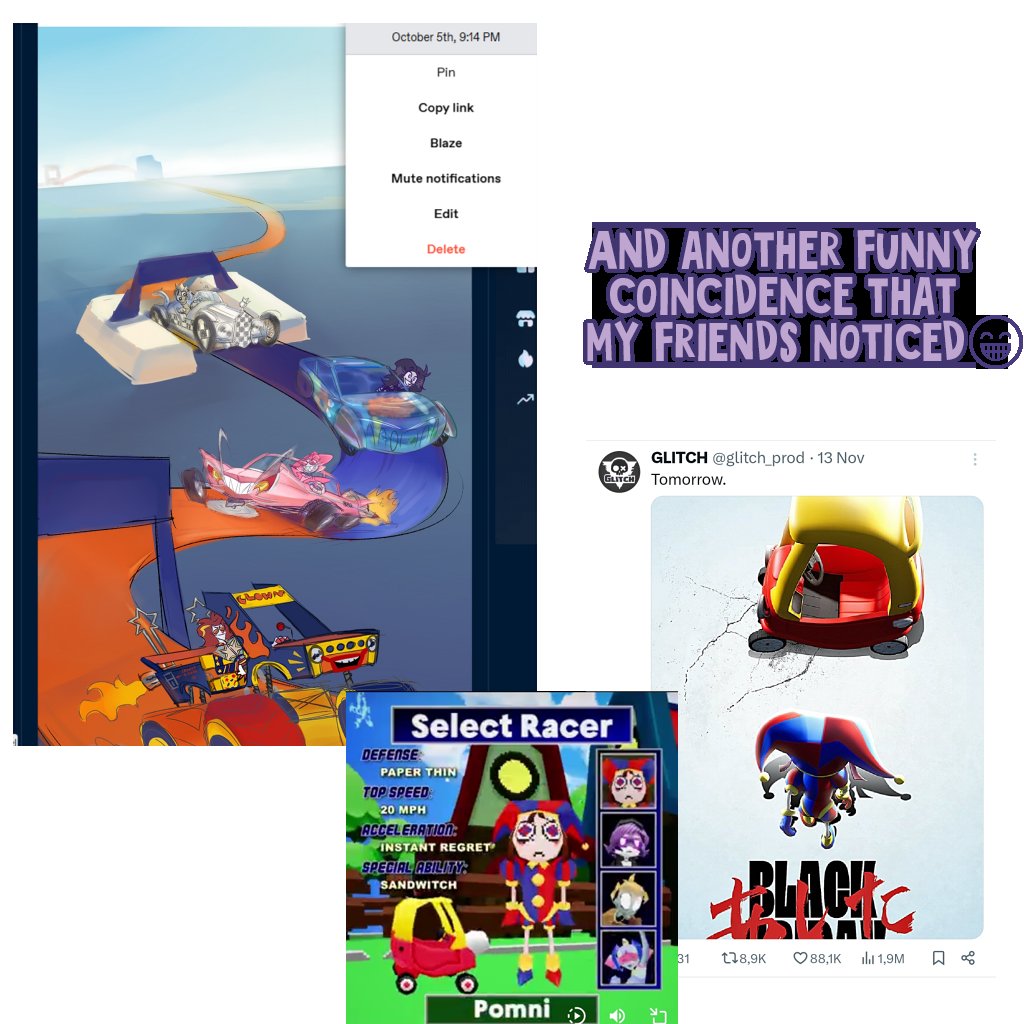julia_fox12's tweet photo. A new episode of Digital Circus is coming out soon, and that's a reason to remember how I... Accidentally predicted some moments from previous episodes and read my predictions for the new episode!
#TADCEp7 #TheAmazingDigitalCricus https://t.co/wPEfz7qVZU