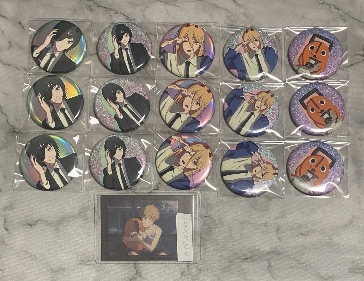 譲渡 交換】 チェンソーマン gear up 缶バッジ 譲 姫野、パワー