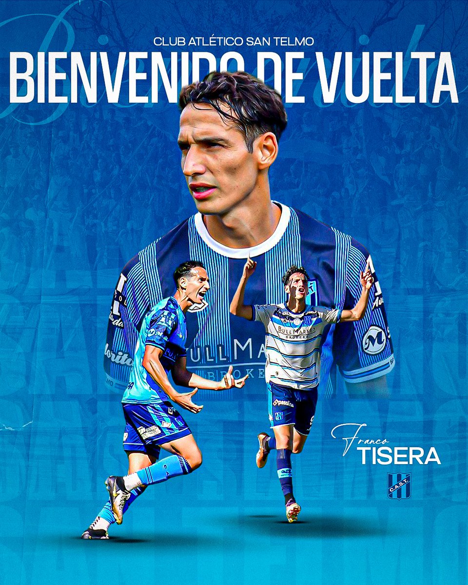 ¡𝐓𝐈𝐒𝐄 𝐄𝐒𝐓𝐀́  𝐃𝐄 𝐕𝐔𝐄𝐋𝐓𝐀! 🔙🫡

Franco Tisera, quien vistió la camiseta candombera en el plantel de 2024 dejando un recuerdo imborrable, vuelve a San Telmo. Firmó hasta el 31 de diciembre de 2026

¡De nuevo en casa! 💙🩵