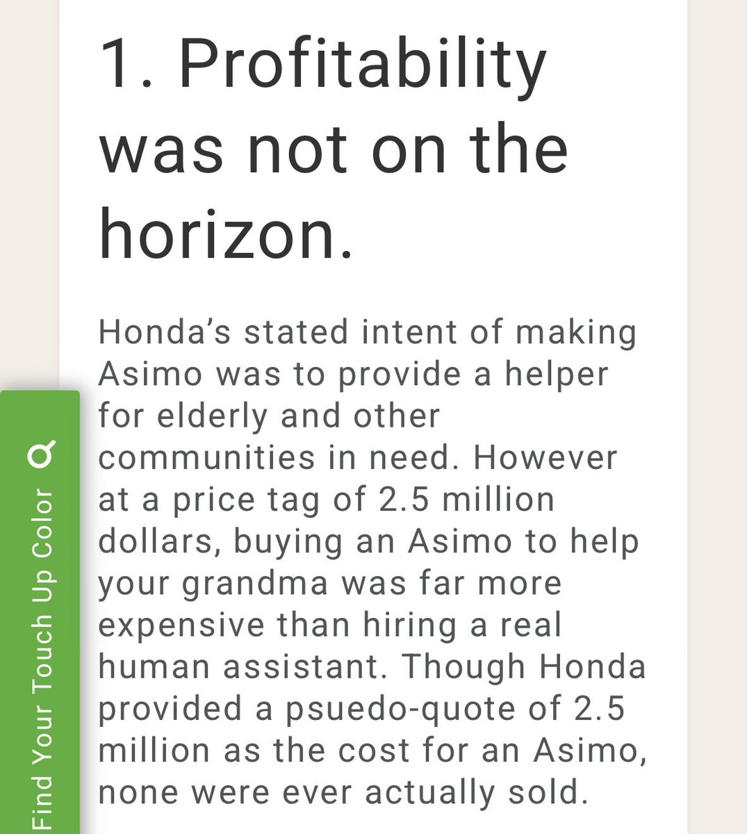 Esto subestima enormemente la velocidad del progreso de los humanoides. Asimo era el típico proyecto japonés fallido. El