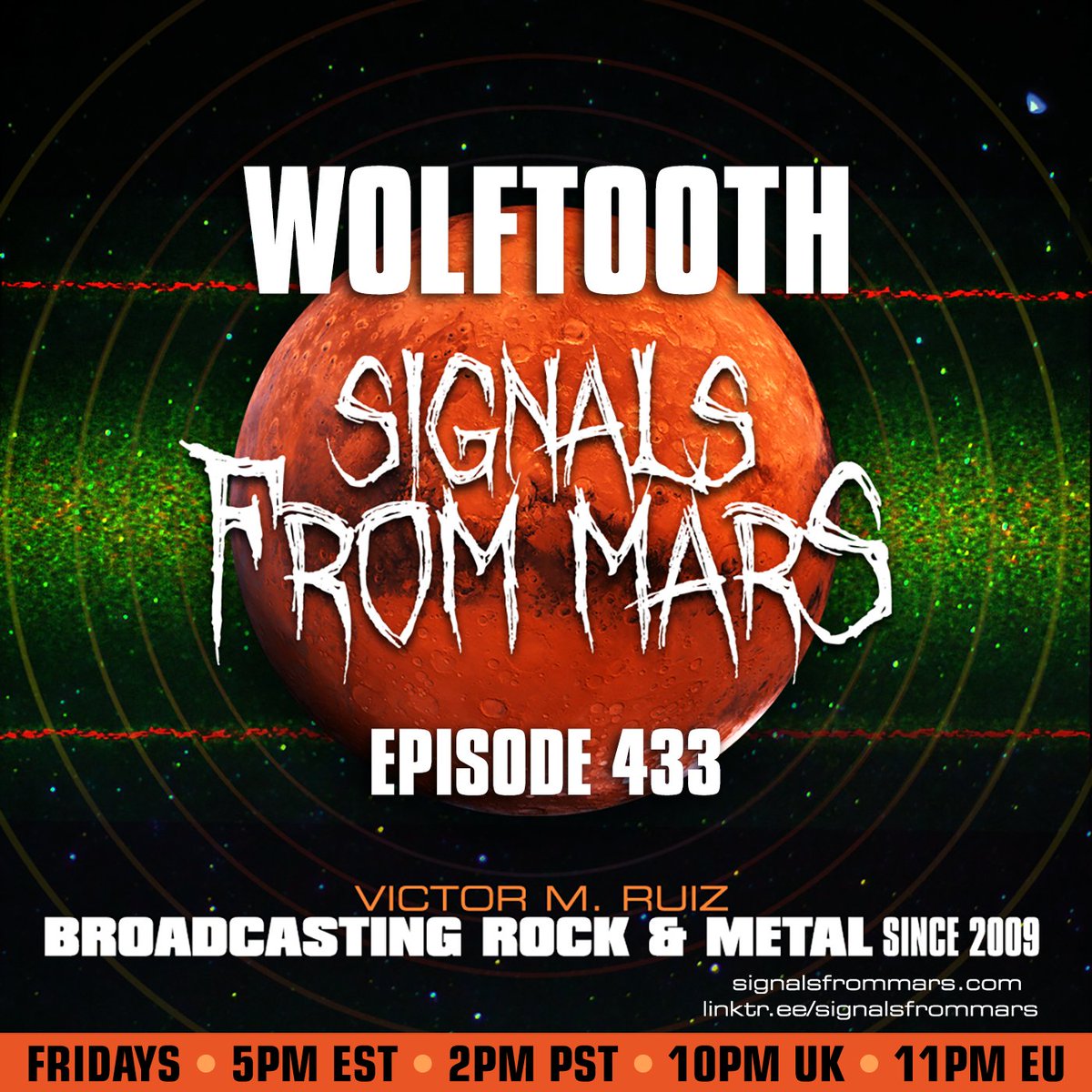 vmr907's tweet image. 🎙️ Signals From Mars – Episode 433
@wolftoothmetal discuss Wizard’s Light, Ripple Music, production, and metal influences.
🔗 signalsfrommars.com/wolftooth/
#SignalsFromMars #Wolftooth #Metal