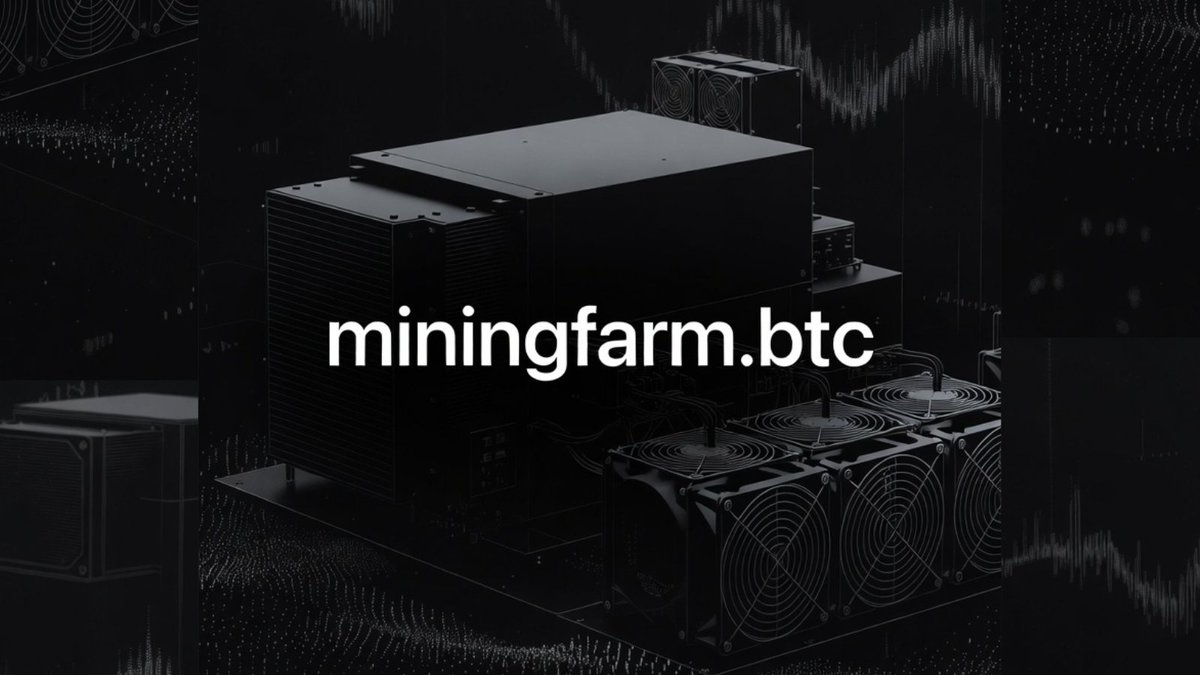 unnamedbtc's tweet photo. Just listed top @btcname_DID
miningfarm.btc βοΈβΏ
The backbone of Bitcoin β raw hashpower, pure infrastructure, one clean identity.
Own the #Bitcoin-native identity of #MiningFarm βΏ
Place your offerπ
https://t.co/PxDoale5bX
#BTC #domain #BRC20 #ordi #sats #DID #ENS https://t.co/ximRYNfL7q