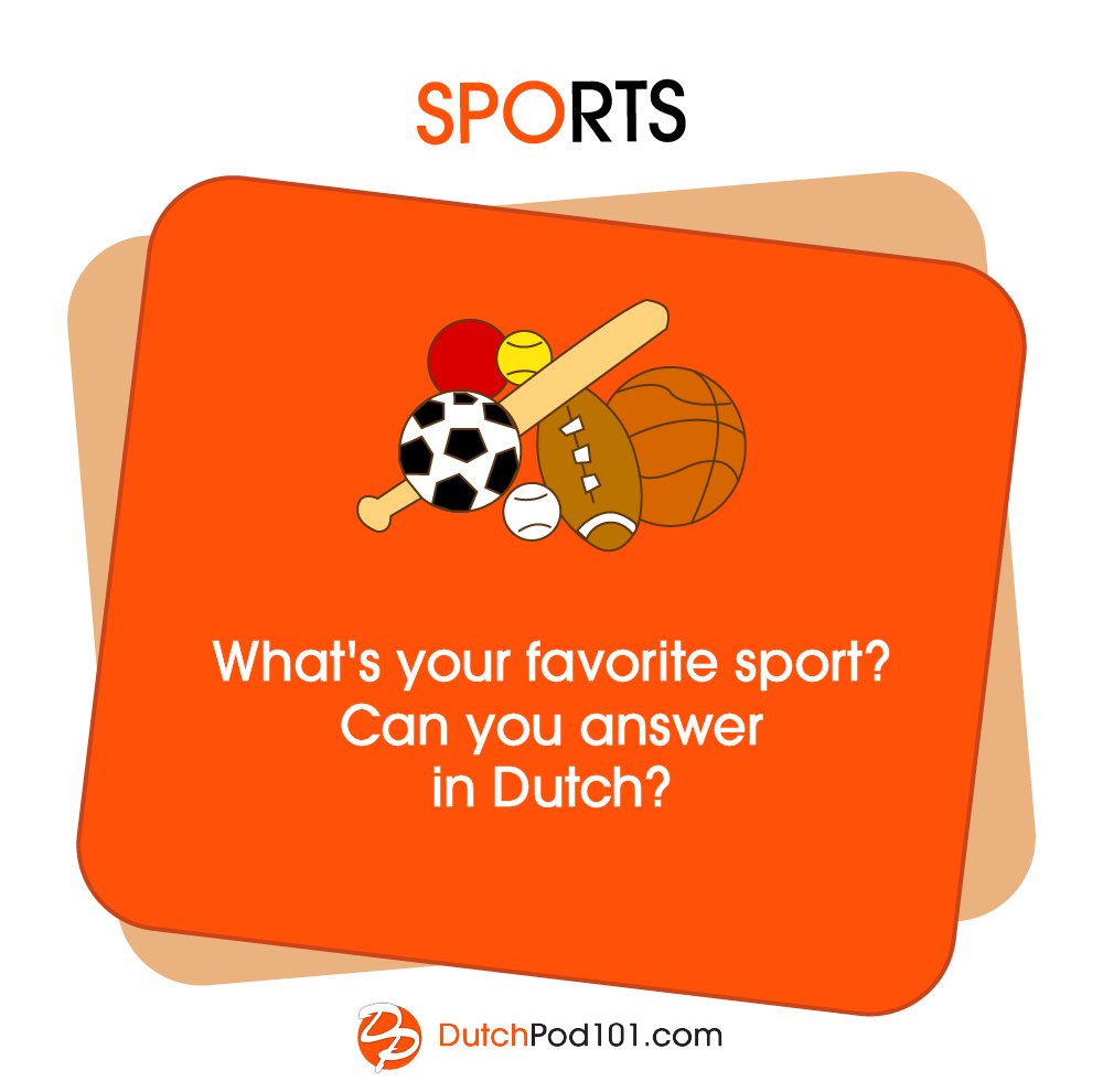 DutchPod101's tweet photo. Comment your answer in Dutch! πβ½ P.S. Don't forget to grab your Free PDF to learn Dutch, here: https://t.co/E1x4OjO7LD
#Sports #DutchLessons #LearnDutch https://t.co/wMDSBWusa7