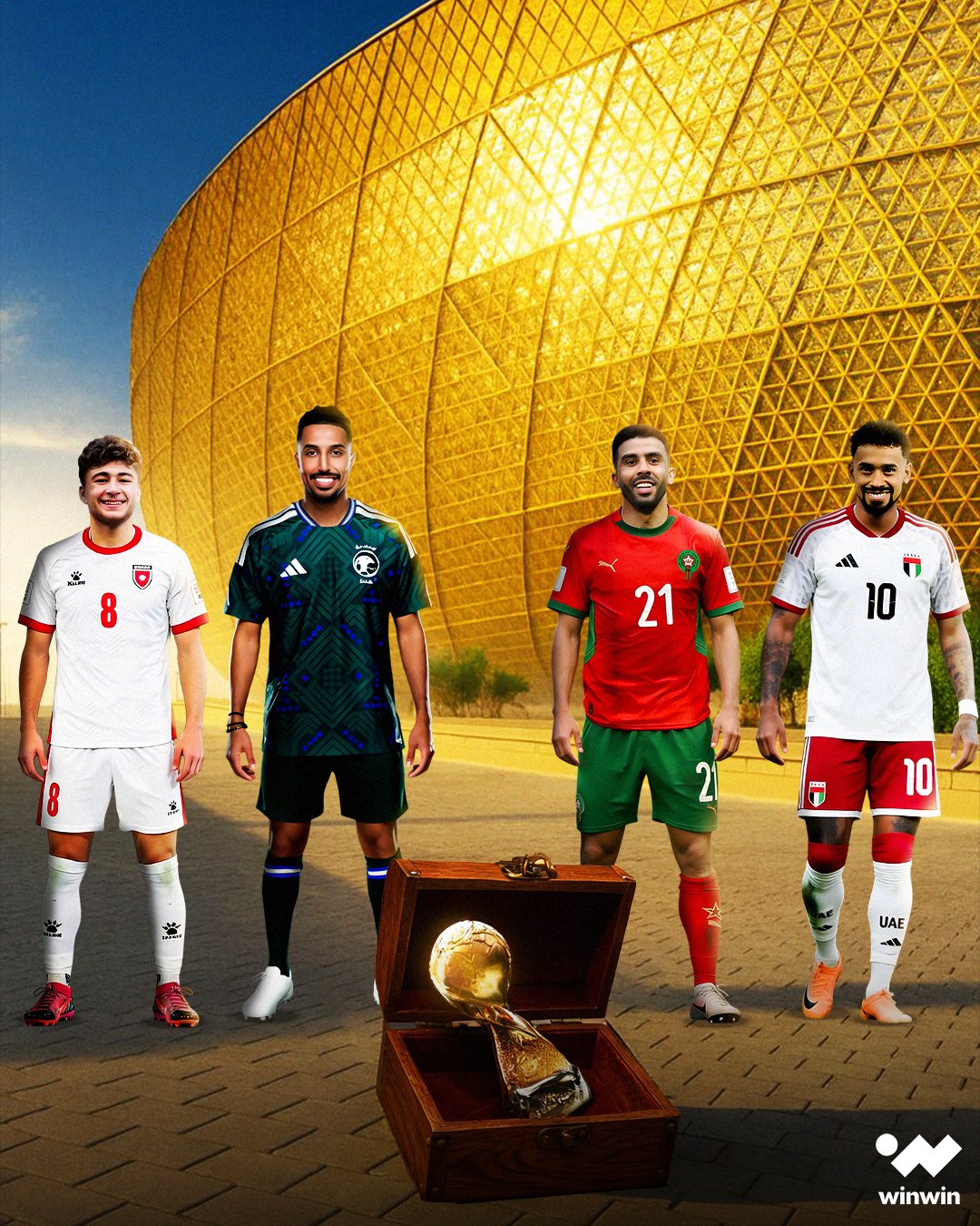 3 منتخبات من عرب آسيا. منتخب من عرب أفريقيا. نصف نهائي كأس العرب سيشهد مواجهتين من العيار الثقيل؛ المغرب يواجه الإمارات والسعوية تلتقي الأردن. ننتظر بكل شغف موعد انطلاق مباريات المربع الذهبي 