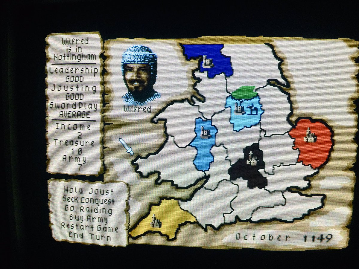 gordoslair's tweet image. Defender of the Crown (Atari ST, 1987) This is a really nice port and looks great on the little 12” ST CRT. #Atari #AtariST