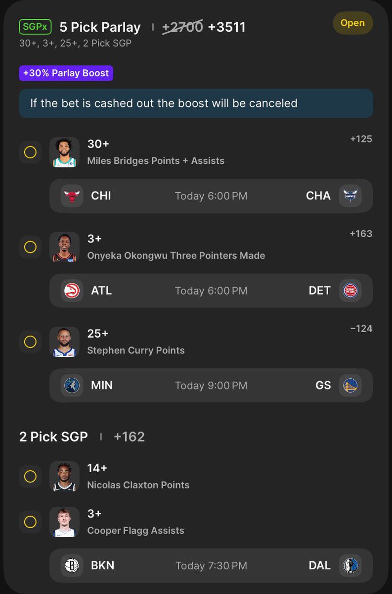 SeanBETS_Sports's tweet photo. Friday NBA Lotto Parlay 🎰

$10 ———>  $350    (+3511)

If this hits I will send some who ❤️’s $20

Feeling good on this beautiful Friday, Great Vibes today let’s go win some money shall we!!! 🎁

Good luck on everyone’s bets tonight 🍀 https://t.co/1DOFjHKq5u