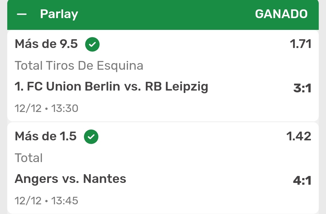 <a href="/FStats_/">Football Stats</a> Gracias por compartir, arme este parlay con esos datos!
<a href="/FStats_/">Football Stats</a> <a href="/erickml_/">Erick</a>