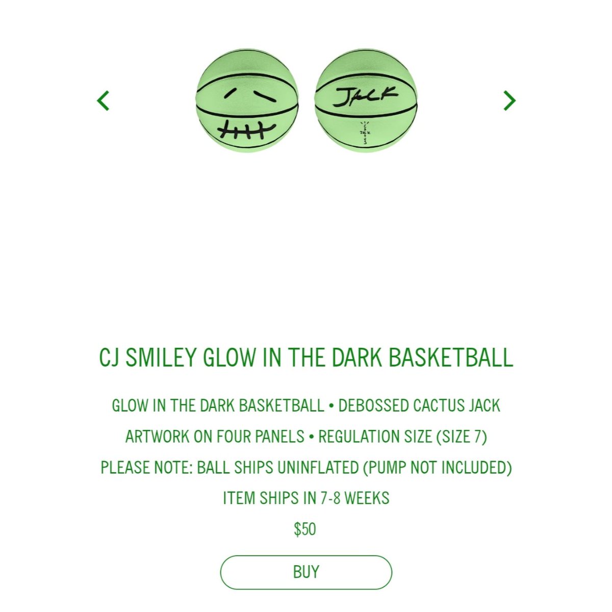 Travis Scott and Chase B got a glow in the dark basketball too as