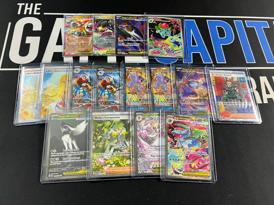Is 12 SIR from 15 packs of Mega Evolution good? Maybe the next break will be better? Live right now on twitch.tv/thegamecapital ... enjoy the show for however long it lasts...