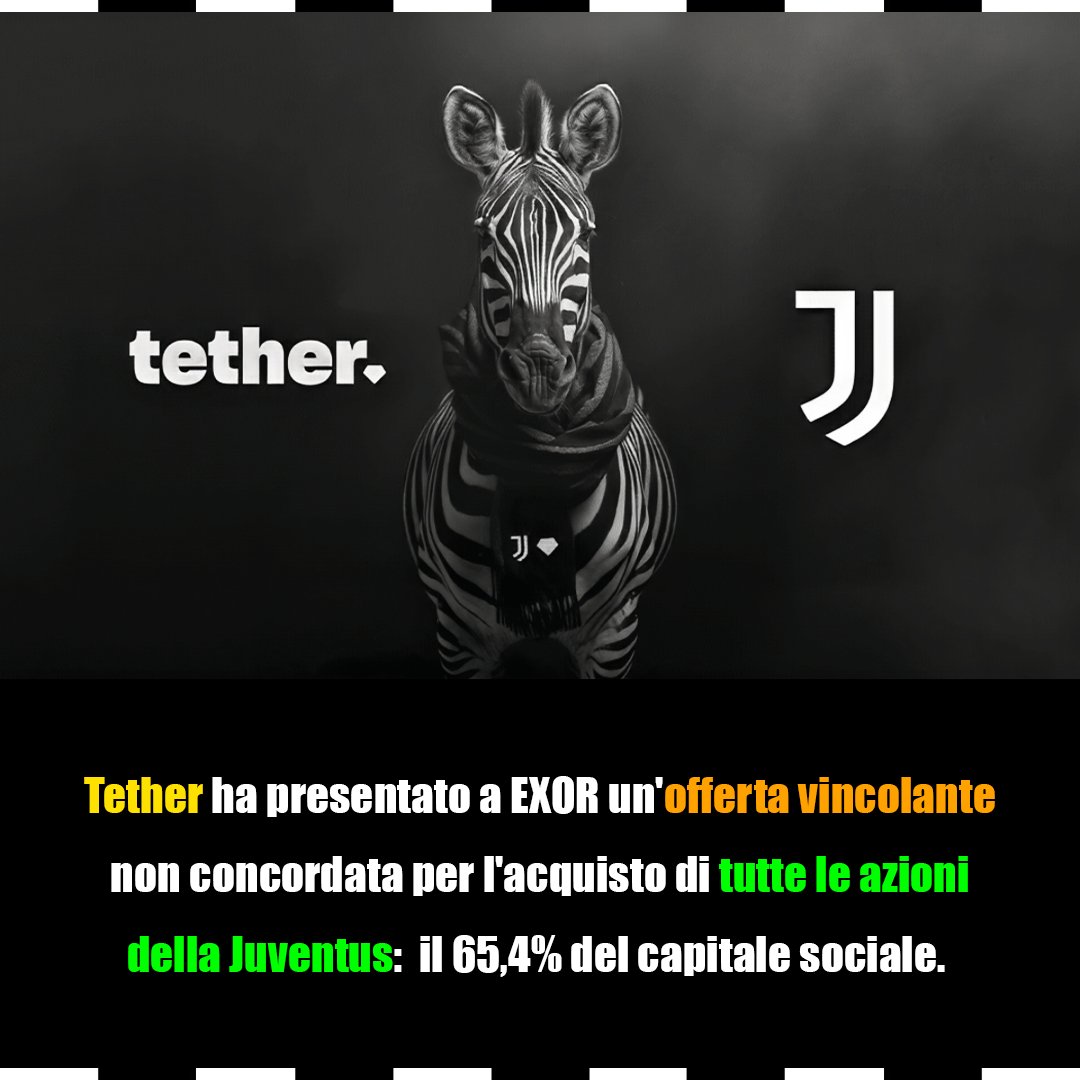 Il Ceo di #Tether, Paolo Ardoino, lo ha annunciato su X: 