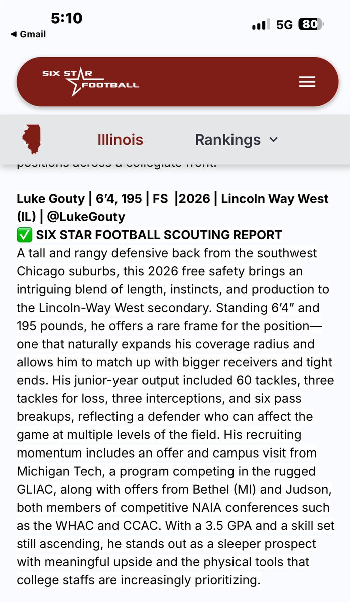LukeGouty's tweet photo. Thank you @sixstarfootball for the write up! https://t.co/vzaB5ic599