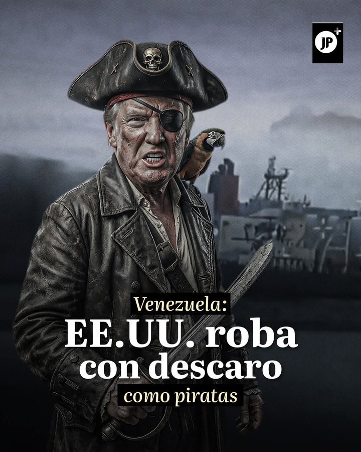 JoseMarianoTam1's tweet photo. ¿Se imaginan q las fuerzas navales d #Rusia aborde un petrolero en el #MarNegro o Baltico? ¿Qué haría la #UE 🇪🇺 y el #ImperioDelMal 🇺🇲?? Son unos CINICOS INMORALES!!! estos Yankis, empezando x el pedofilo #PirataDelCaribe @POTUS #Trumpoloco #HandsOffVenezuela https://t.co/iSf1nS53VJ