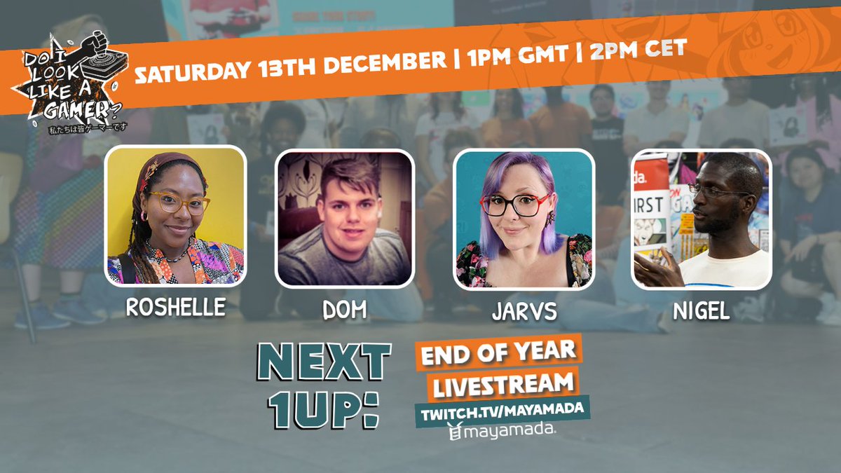 mayamada's tweet photo. UX researcher Roshelle P, accessibility advocate @Jarvdusa & @DominicShaw94 join our 1st Next 1UP roundtable on 13th Dec from 1PM GMT! ๐ฅณ
๐บ https://t.co/UwxuOyFcOs
| https://t.co/puD3z3X3Za
#Next1UP #GamesIndustry #Accessibility #UXResearch #GameDev https://t.co/PuuK7xrnaT
