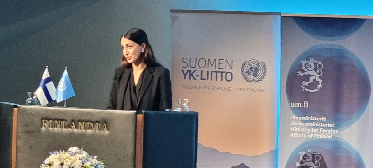 Asistí a seminario de Naciones Unidas en Finlandia sobre la Protección de Civiles en áreas de conflicto. El encuentro que reunió a funcionarios, parlamentarios y el cuerpo diplomático contó con la presencia de la Ministra de Relaciones Exteriores de Finlandia Elina Valtonen y la