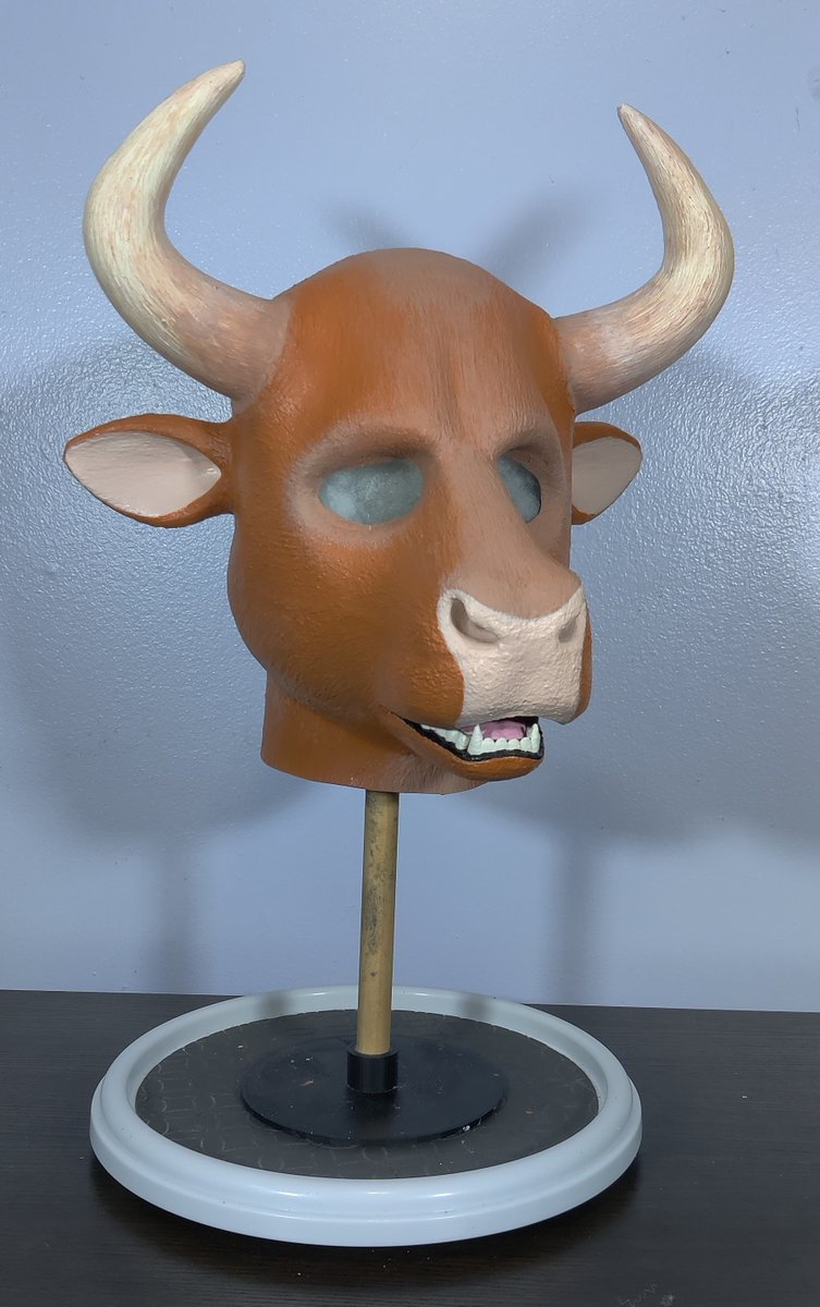 NobleGalactic's tweet image. Open Mouth Rubber Bull Hood for sale!

Nose and Mouth Holes for breathing.
Size Medium (23 inches around at brow level)

Asking 600 Canadian, Plus shipping.

If interested, feel free to DM me!