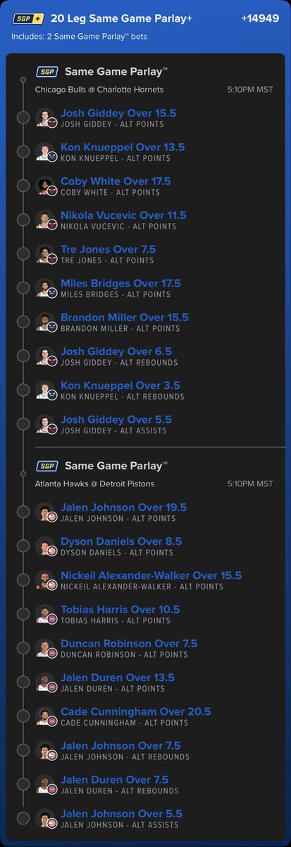 BDunk975's tweet image. I got $500 for 2 people who repost / like when we cash this mega parlay. (Play each game separate) We’ve been so close to hitting these &amp;amp; im feeling lucky tonight. 

Free Trial Link 🔗 whop.com/checkout/plan_…