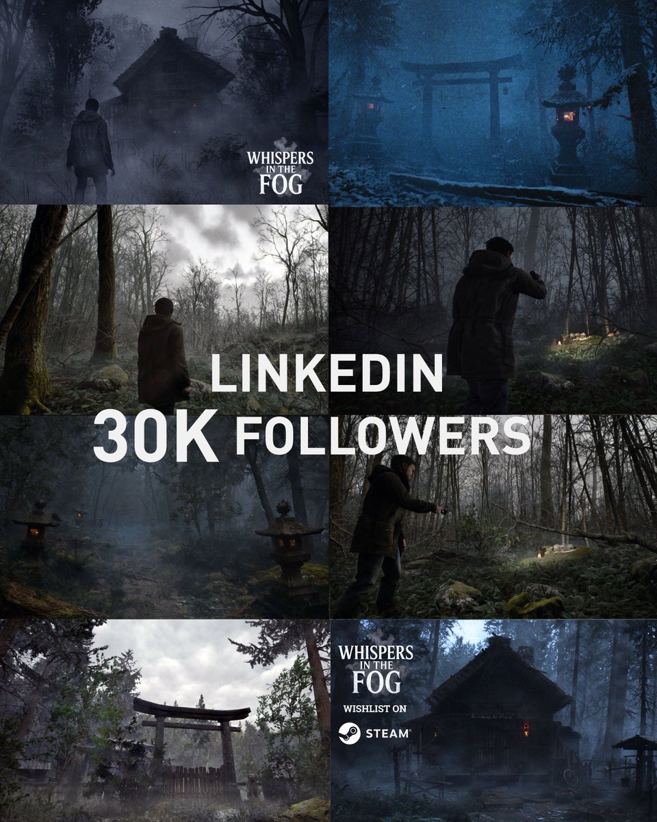 scionti_design's tweet image. I’ve just hit 30,000 followers on Linkedin! 🎉
This is a huge Milestone for me.
I only post and share my passion about 
lighting, Unreal Engine game development, storytelling, horror atmospheres and progress on my personal game “Whispers in the fog”
Thank you to each one of you…