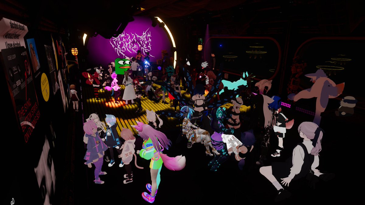 enVket's tweet photo. The Fishbowl DJ event is happening right now! 🎧🐟
This time, it’s a #Vket special edition! ✨
You’ll find special Vket character plushies and 3D logo models displayed around the venue🧸🌟

Come check it out! 🎶 @TheFishbowlVR 
JOIN ⇒ https://t.co/y4Htg1AJMA https://t.co/KYcnmV3QMC
