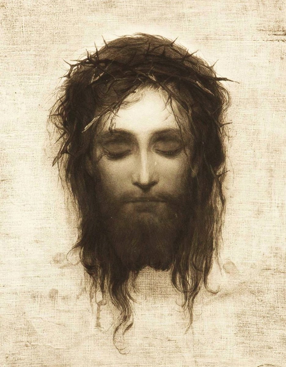 solas_na_greine's tweet photo. Gabriel von Max, Veraikon - Jesus Christus, c.1874 https://t.co/AMoQ1rlU3m