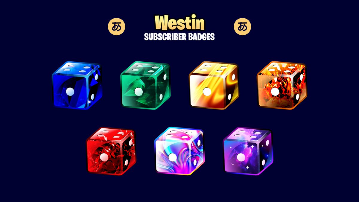 Custom 🎲 badges for Fuzey's very own <a href="/WestinTV/">Westin 🎄</a>