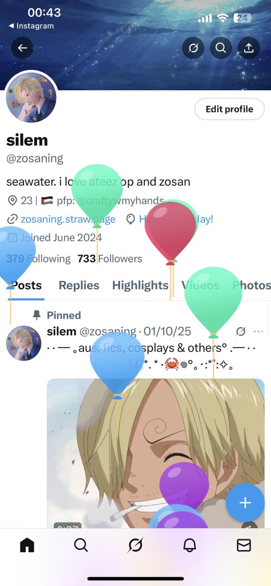 zosaning's tweet image. yay! im one year older 😔