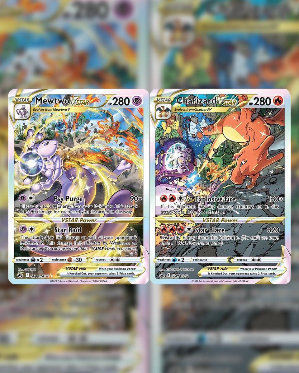 These Pokmon cards show the same battle from two viewpoints