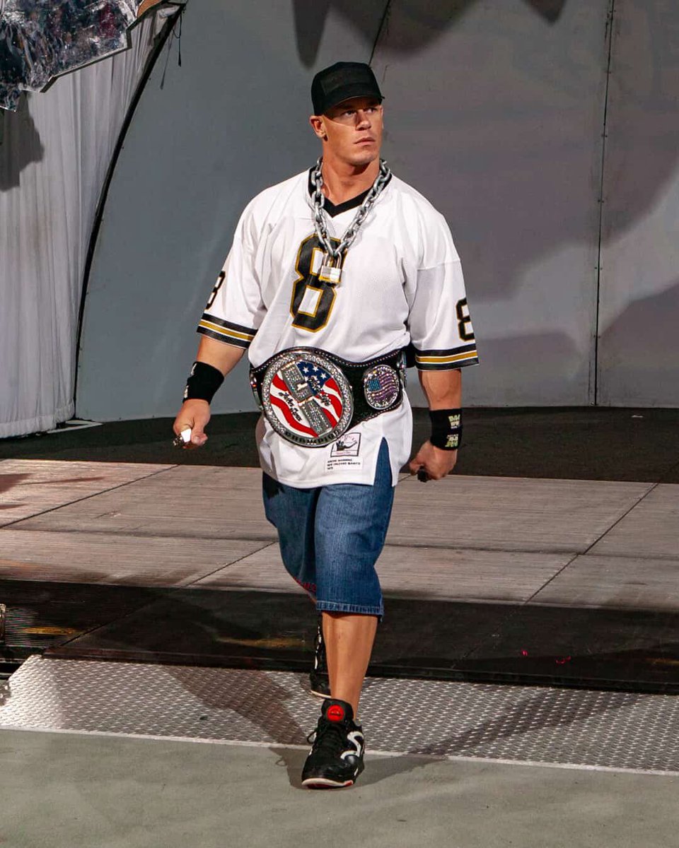 #FlashbackFriday to @JohnCena reppin’ Archie Manning ⚜️
📸: @WWE | #ThankYouCena