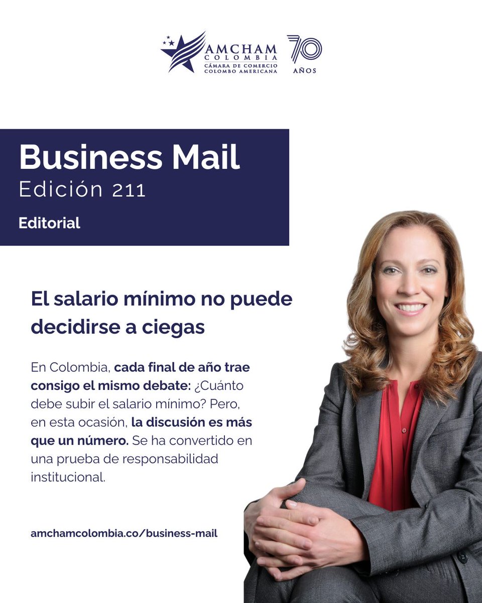 AmChamCol's tweet photo. 💼 Ya está disponible la más reciente edición de nuestra revista #BusinessMail.
#NoSePierda el análisis de nuestros afiliados sobre el talento humano y la importancia del bienestar laboral para los colaboradores, así como la editorial de @mclacouture sobre el aumento del #SalarioMínimo.
Encuéntrela aquí 👉 https://t.co/yHzQUoQPsE