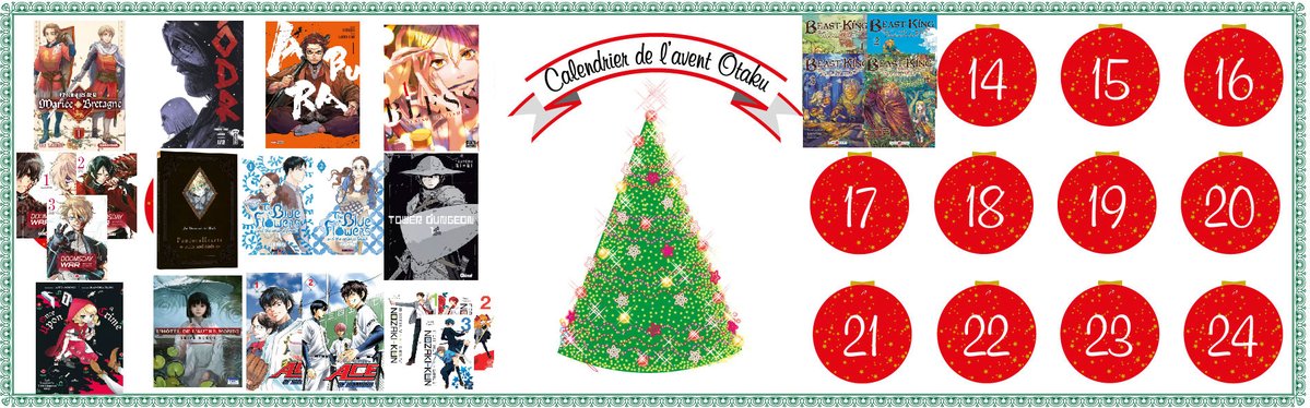 🎄Calendrier de l'avent - case 13 🎄

On vous gâte aujourd'hui avec un lot fantastique contenant les T1 à 4 de Beast King and Medicinal Herb 😊

Pour participer :

- RT + Like
- Follow <a href="/OtakuEsprit/">Esprit Otaku</a> &amp; <a href="/dokidoki_manga/">Doki-Doki</a> 

TAS dès demain !