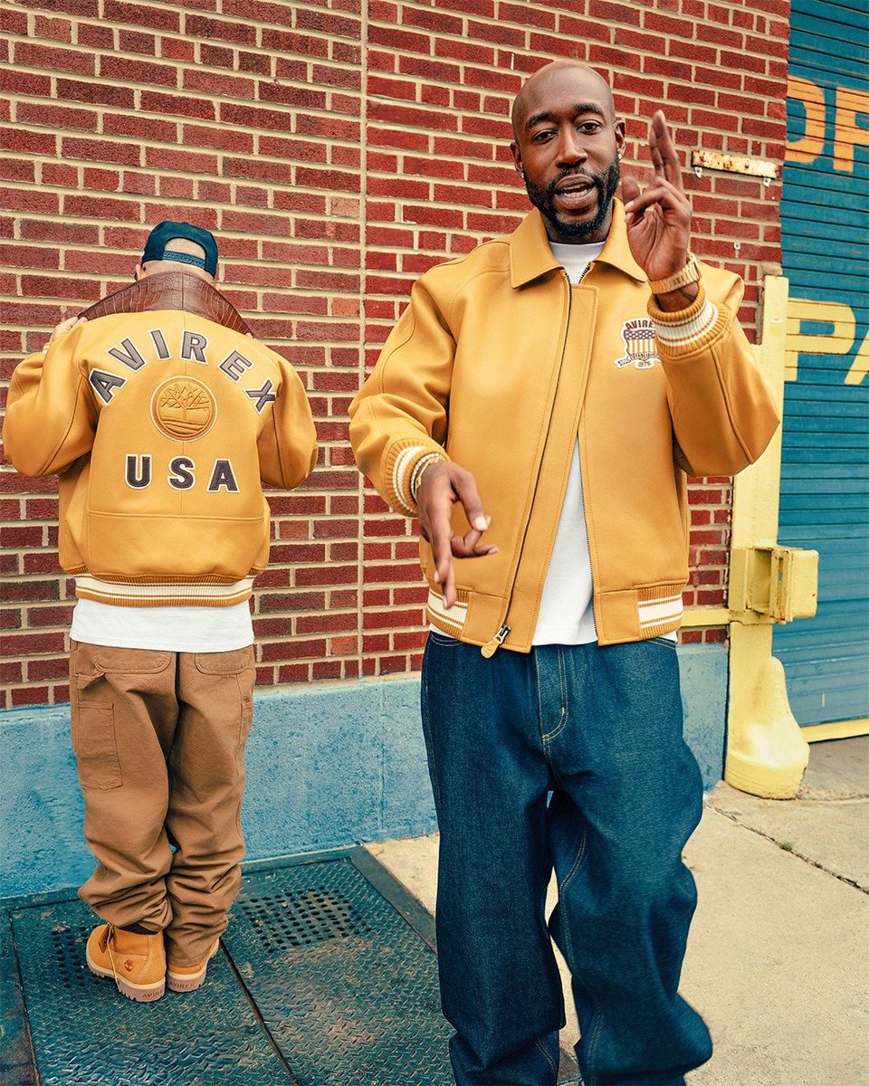 HardestFitPics's tweet image. Freddie Gibbs &amp;amp; Alchemist for Timberland x Avirex