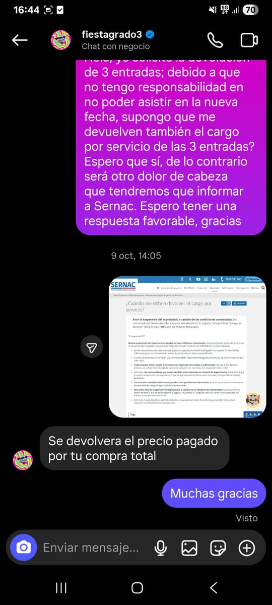 MignoletIn58983's tweet photo. @Sisoyiop @tuacceso Tu https://t.co/9FOCsIsWNd  fiestagrado3 el cargo por servicio también es nuestro dinero, deben devolverlo así como se comprometio la productora a devolver el total pagado https://t.co/4ndFl9SlOa