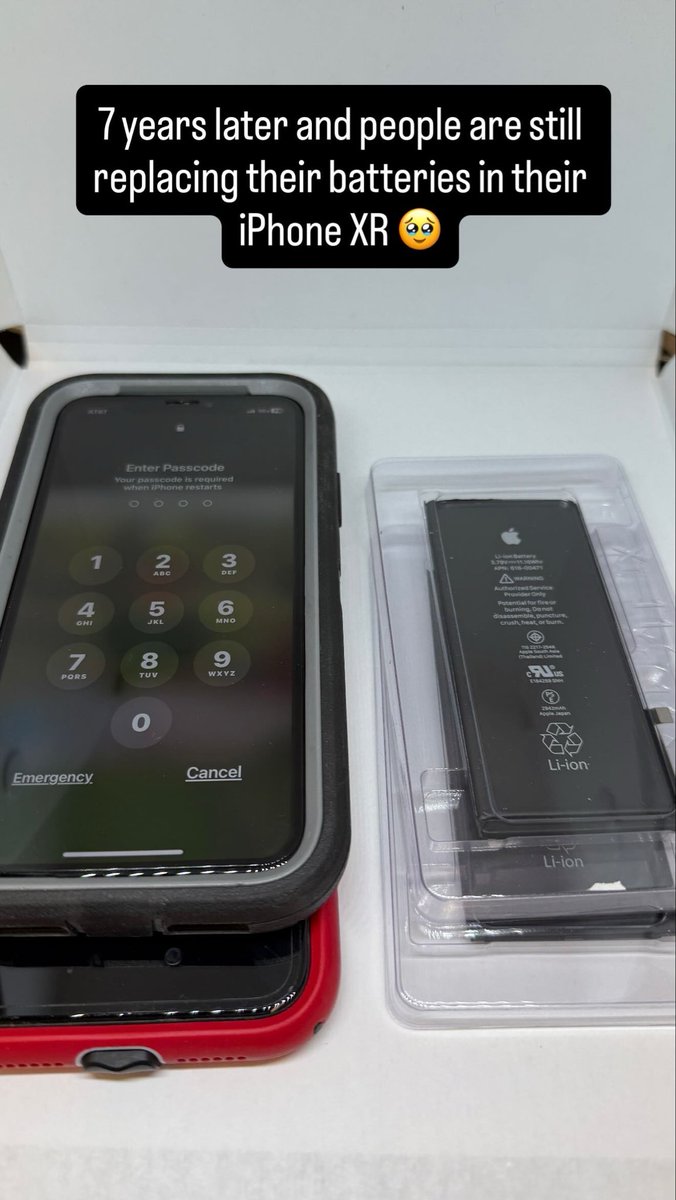 RxTechRepair's tweet photo. Not falling into the trap of buying a new phone every year. If it does everything you need, that's what really matters. #ewaste #iPhone https://t.co/AiawfTeWTi