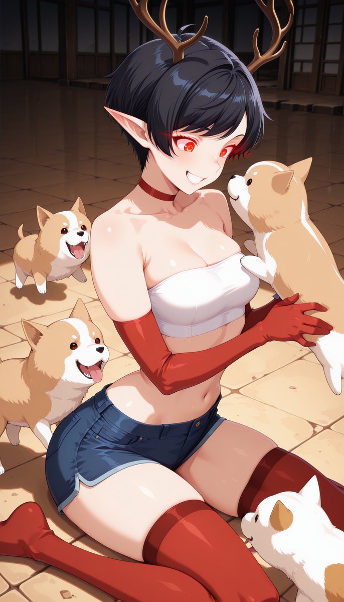 UseBackdoorOnly's tweet photo. Backdoor stumbled into a timeline full of corgis... instantly adopted by the pack. Even multiverse travelers need puppy therapy between Portals
#UseBackdoorOnly #CorgiElf #PuppyTherapy #ThiccElf #RedEyes #WholesomeWaifu #CuteElf #AnimeDogs #SoftMoment https://t.co/81pxC1zEAm