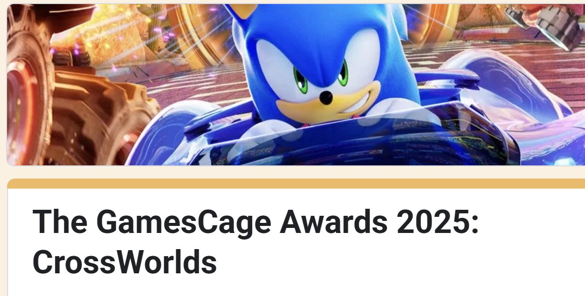 REAL AWARD SHOW THO.

GAMESCAGE AWARDS IS HAPPENING AS ALWAYS ON DECEMBER 31ST RIGHT BEFORE THE NEW YEAR.

MAKE SURE TO SUBMIT ALL UR PICKS FOR GAMESCAGE RELATED CATEGORIES &amp; FUN ONES LIKE BEST RACE TRACK, BOSS FIGHT, GOTY &amp; MORE!!

LOCK IN
docs.google.com/forms/d/e/1FAI…