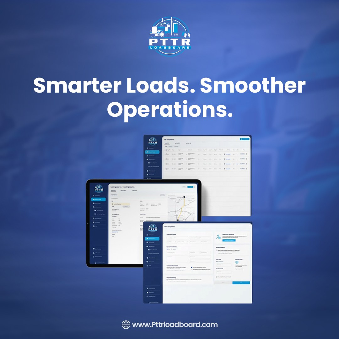 PTTRLoadboard's tweet photo. Our platform automates the hard parts of logistics so you can focus on driving business forward.

Discover the future of logistics with PTTR Load Board at: https://t.co/5CDSGahJjF
App Store: https://t.co/YAnXwj0w76
Google Play : https://t.co/DGtz49tN3u https://t.co/fxZ9iy6R7Q
