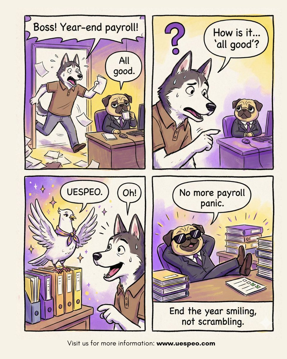 UnitedEmployee's tweet photo. Year-end payrolls don’t have to be scary. 

We handle filings, forms, and everything in between so you end the year smiling, not scrambling.

Share this if you need our help to survive a payroll panic.

Contact us on:
📞 727-712-0909
📧 info@uespeo.com
🌐 https://t.co/zljqlELnbY https://t.co/UnB6PeBDfF