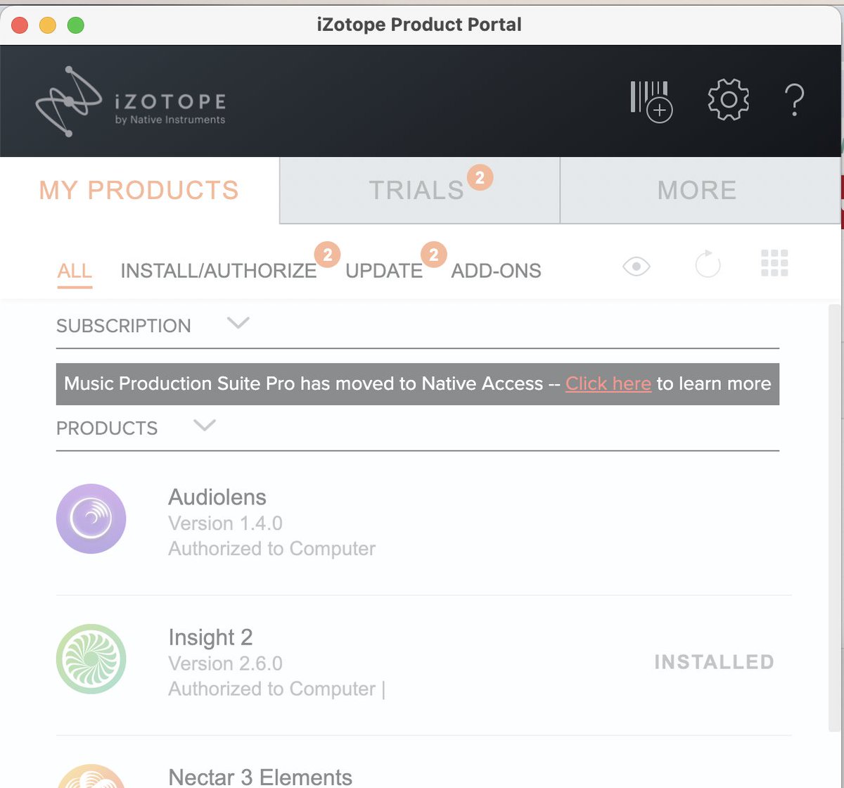 bagapo's tweet image. #iZotope の #Insight2、インスコだん。
#RX11Advanced もアプデだん。