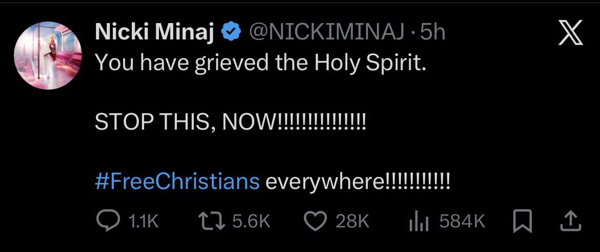 datboy_jaydee's tweet photo. @Rkmyusuf @NigeriaStories I can see you are retarded asf, Nicki said “#FreeChristians everywhere!!!”
You’re not even in Palestine, so why are you pressed??? https://t.co/S94YN99fyf