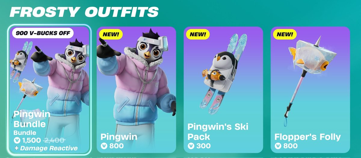 pingwin is out today!!!

please use <a href="/Dahja3D/">Code Dahja #ad 🐧</a> or my code "rllywiz" if you're buying the skin or anything else in tonights shop!!
#Fortnite #EpicPartner