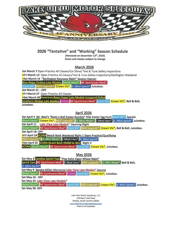 Lake View Motor Speedway tweet media
