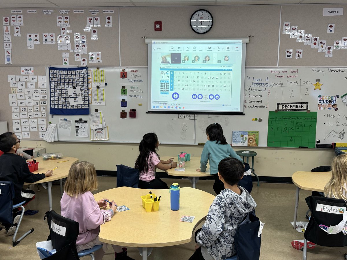 Ending a 🥶 chilly week of indoor recesses with a school-wide game of bingo! Thanks to Mrs. Buettner for being our enthusiastic bingo caller, and to Ms Timm for leading us in a whole school singalong of tts 🎶 classic B-I-N-G-O #spslearn <a href="/NPWschool/">NPW School</a> <a href="/StoonPubSchools/">Saskatoon Public Schools</a>